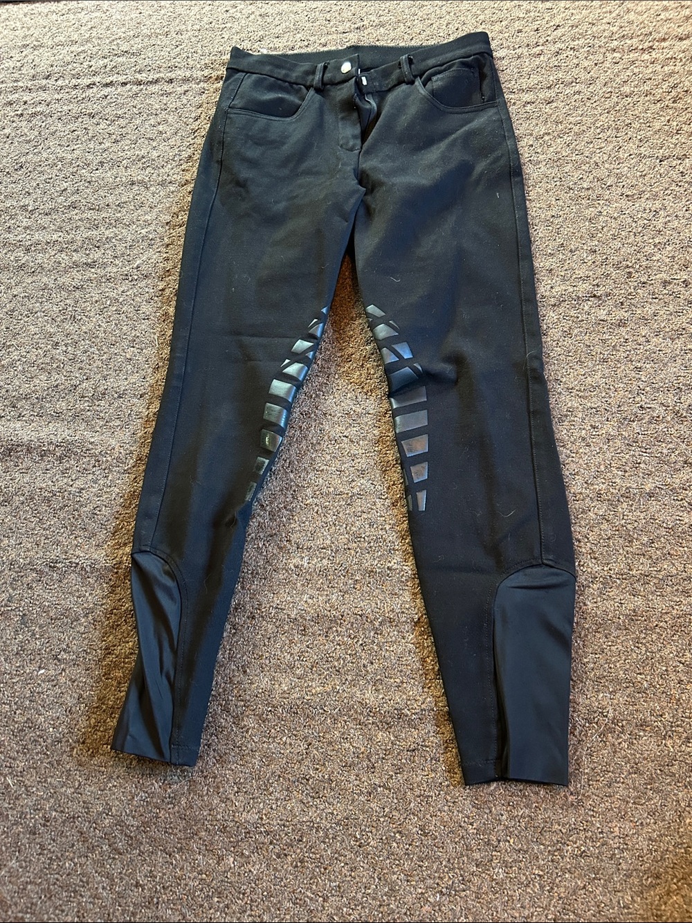 Black Women's Riding breeches with Silicone Knee Grip